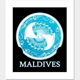 Giant Manta Ray Maldives Diving Posters and Art